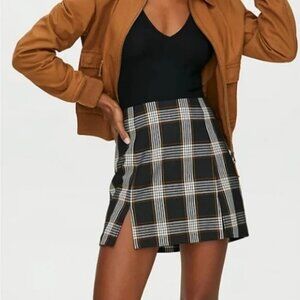Aritzia Sunday Best Mandy Plaid High Rise Mini Skirt Women's Size 0